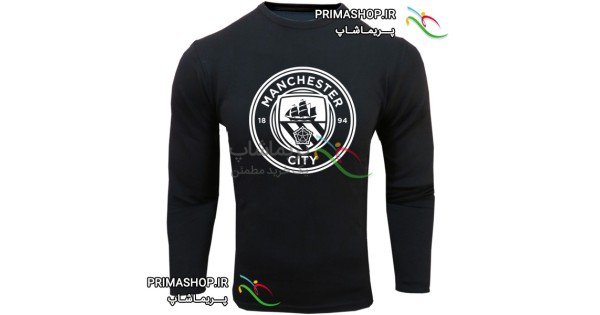 خرید تیشرت آرسنال آستین بلند مشکی طرح لوگو بزرگ